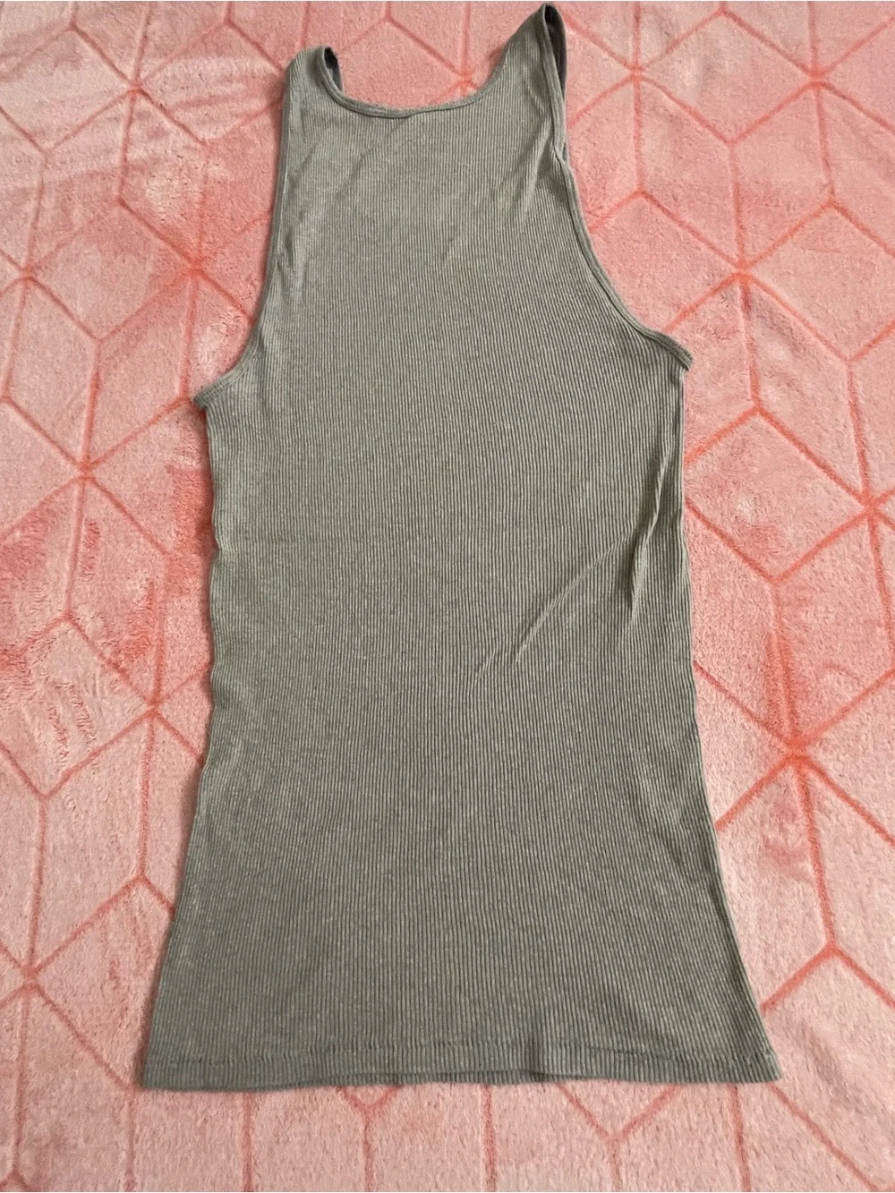 Ribbed Tank Dress - Gray